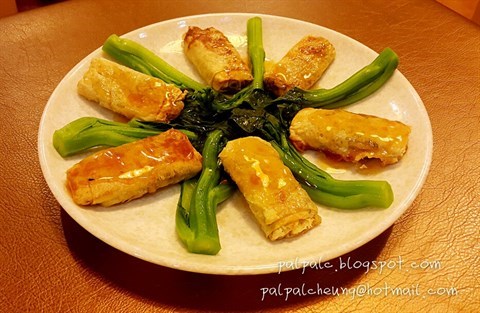 香煎竹笙腐皮卷 - 旺角的素食一家