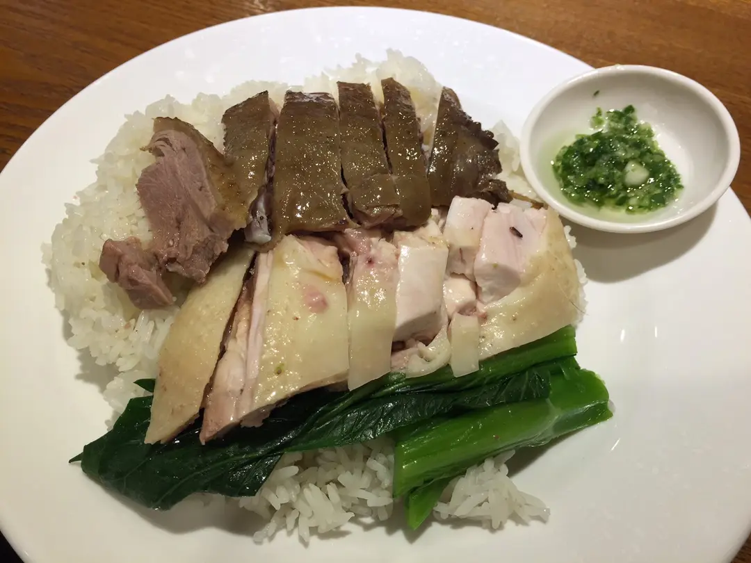 卤鹅切鸡饭 60