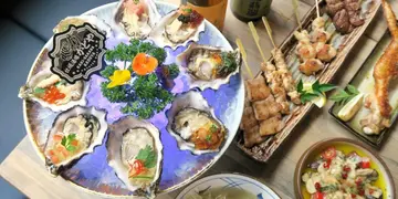 銅鑼灣新開過江龍日式蠔吧    8款口味牡蠣盛合 + 生蠔小食/拉麵