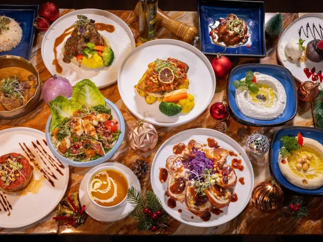 藍色花花黎巴嫩餐廳! 激抵聖誕7道菜 栗子雞/松露軟芝士/熔岩蛋糕