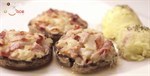 芝士洋蔥煙肉焗大蘑菇配薯蓉