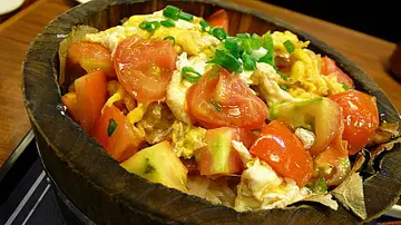 茄蛋飯 close up