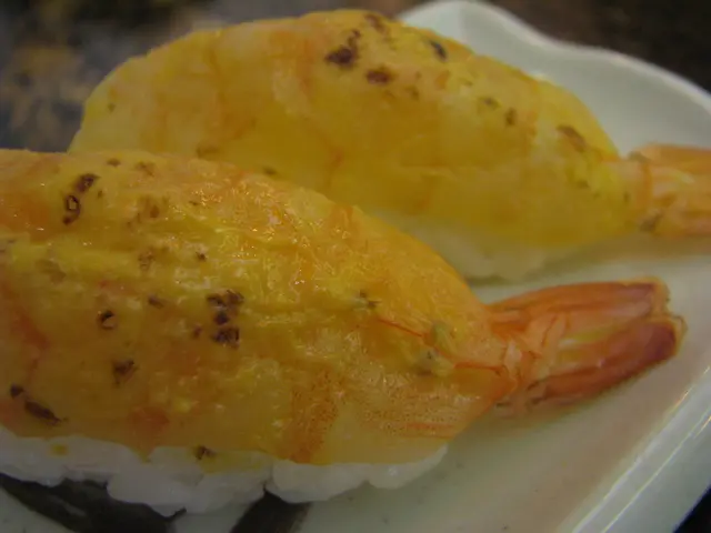 燒炙蝦海膽（有時蝦面的海膽汁幾厚的）