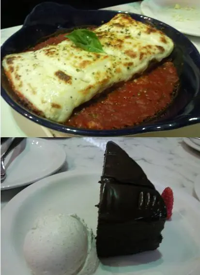 Lasagne Pasticciate (top) & Chocolate Fudge Cake