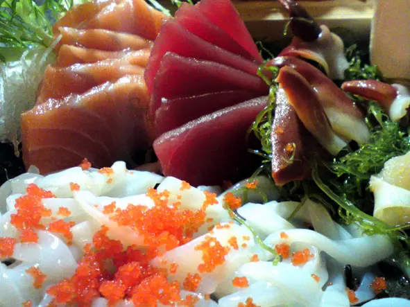 我們的魚生片,魷魚三文魚正