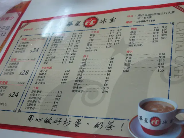 簡單的餐牌(食物不一定要多,反而味道更重要)