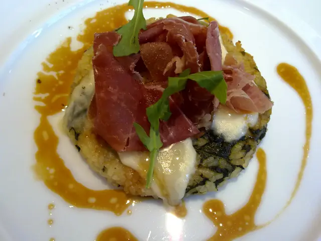 fried rice with parma ham