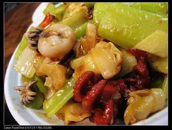 墨魚仔、八爪魚及螺肉