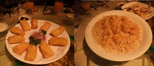 黃金香芒海鮮卷_菌汁乳龍蝦球