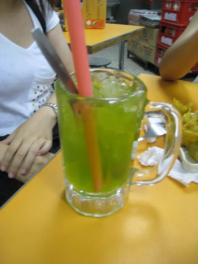 青蘋果椰果綠茶