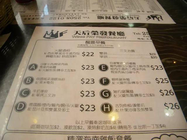檯面原來都有餐牌
