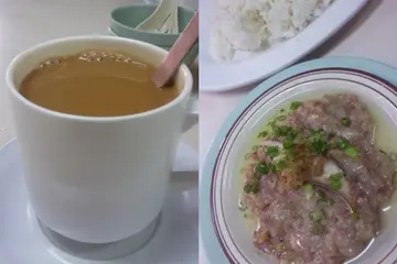 港式奶茶, 蒸肉饼碟头饭