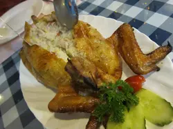 原只烧鸡杂菌焗饭