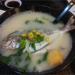 黄立鯧魚湯泡飯 $38