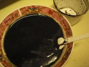 芝麻糊，翻熱後