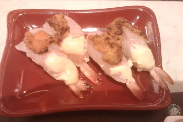 火灸海膽赤蝦壽司