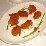 fish fillet with fried minced bean (A)