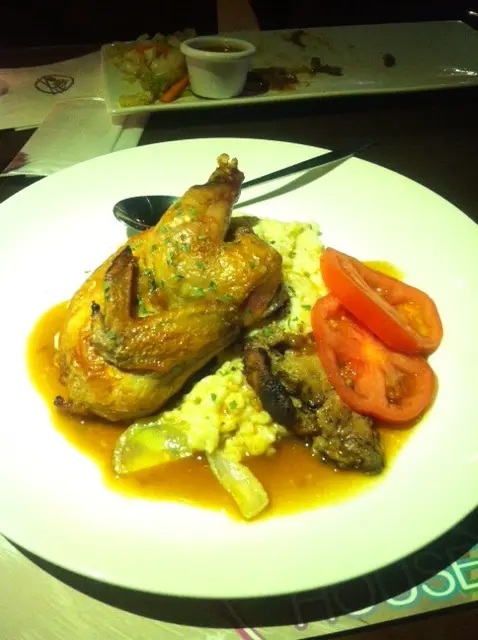 法式鵝肝意大利飯配半隻燒烤雞