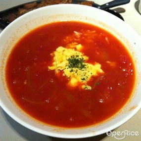 tomato soup with rice - 大埔的蕃滿門