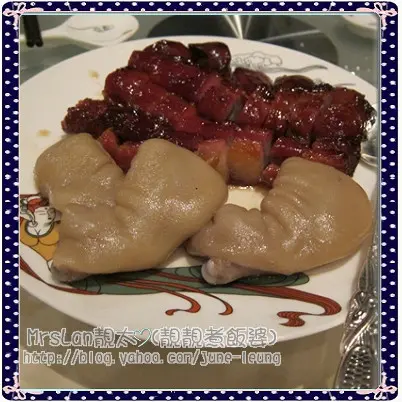 汁叉燒雞肝併鹵水豬仔腳