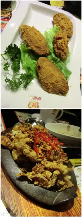 蒜蓉牛油鸡翼 & 避风塘软壳蟹