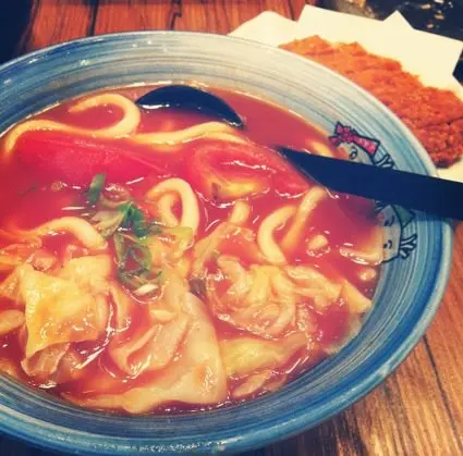 蕃茄吉列豬扒烏冬