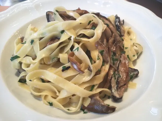 Tagliatelle Pasta with Creamy Mushroom 