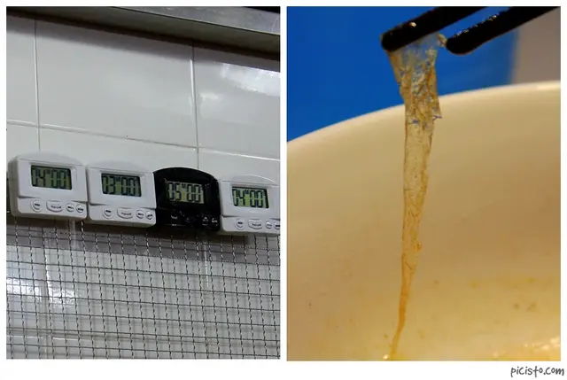 Left: timers Right: the collegen substance