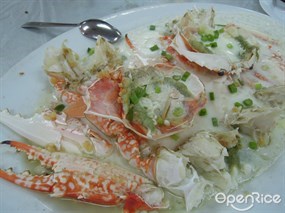 蒜蓉蛋白蒸花蟹 - 香港仔的香港仔魚市場海鮮餐廳