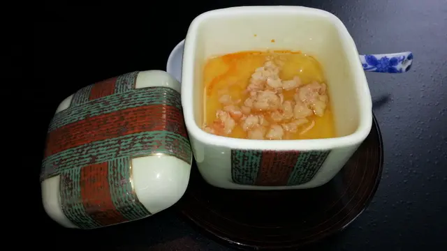 吸物: 蝦湯蒸蛋