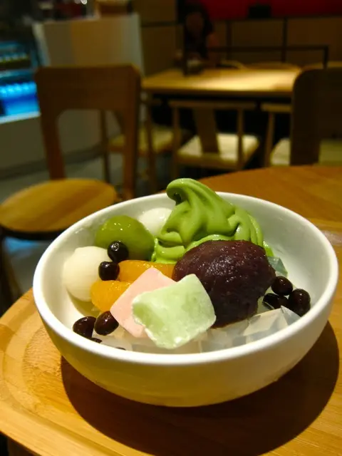 抹茶雪糕白玉餡蜜