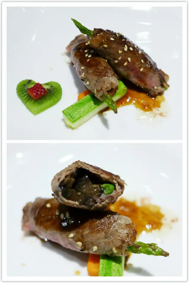 蜜椒汁香煎澳和牛卷