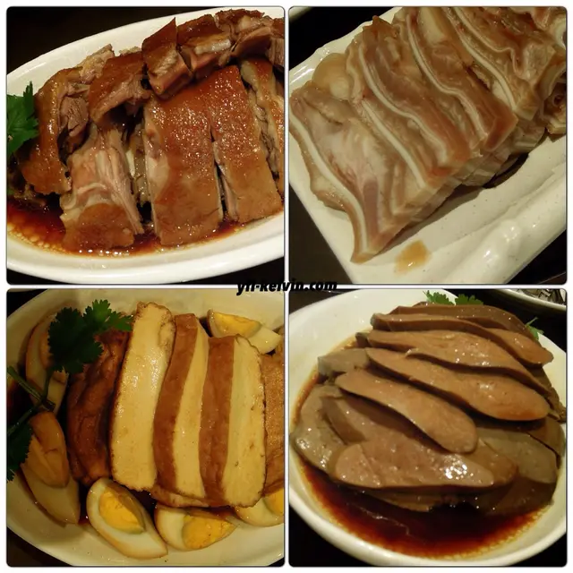 滷水拼盤: 鵝肉、豆腐、蛋、豬耳、滷水鵝肝