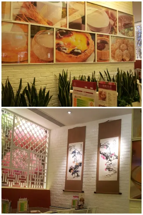 牆壁貼上不同款式的甜點照片,令人食指大動 (上圖) / 坐位舒適 (下圖)