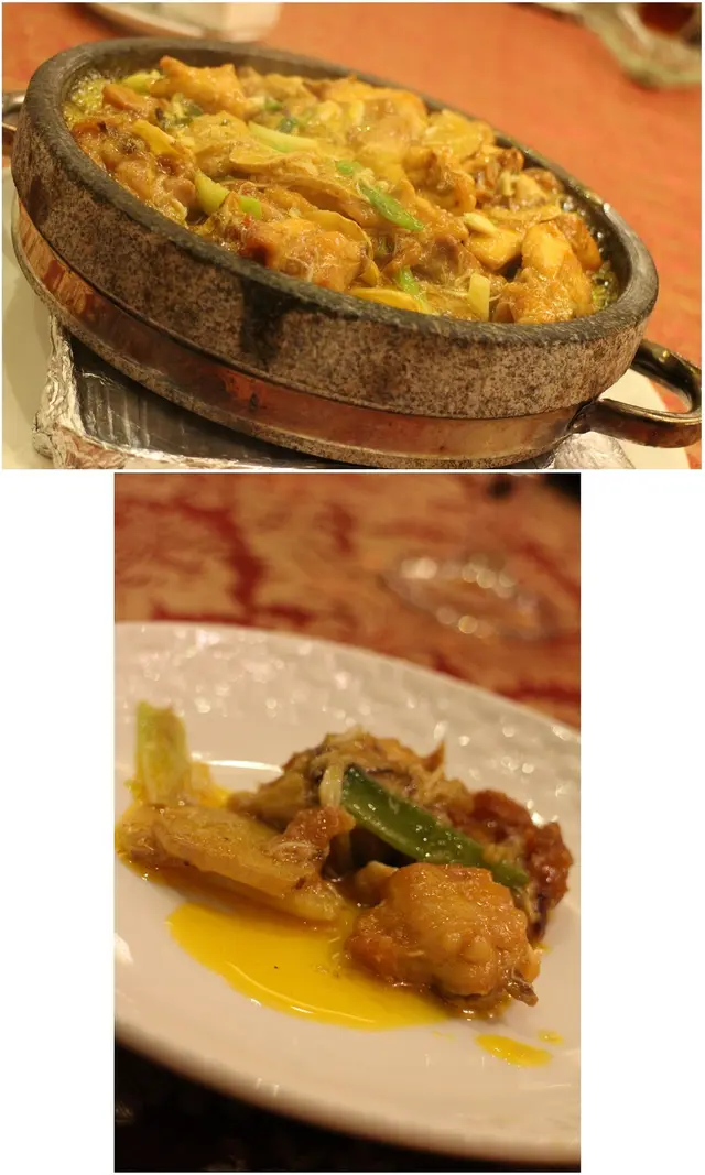 薑爆蟹粉砂鍋雞