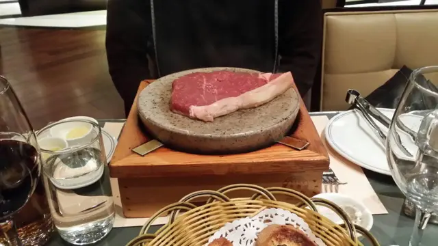 Raw Steak on Stone