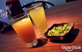 Orange Juice &amp; Sugar Cane Juice + Ginseng - Hutong in Tsim Sha Tsui 