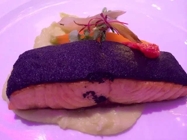 Salmon in Squid-Ink Butter Crust