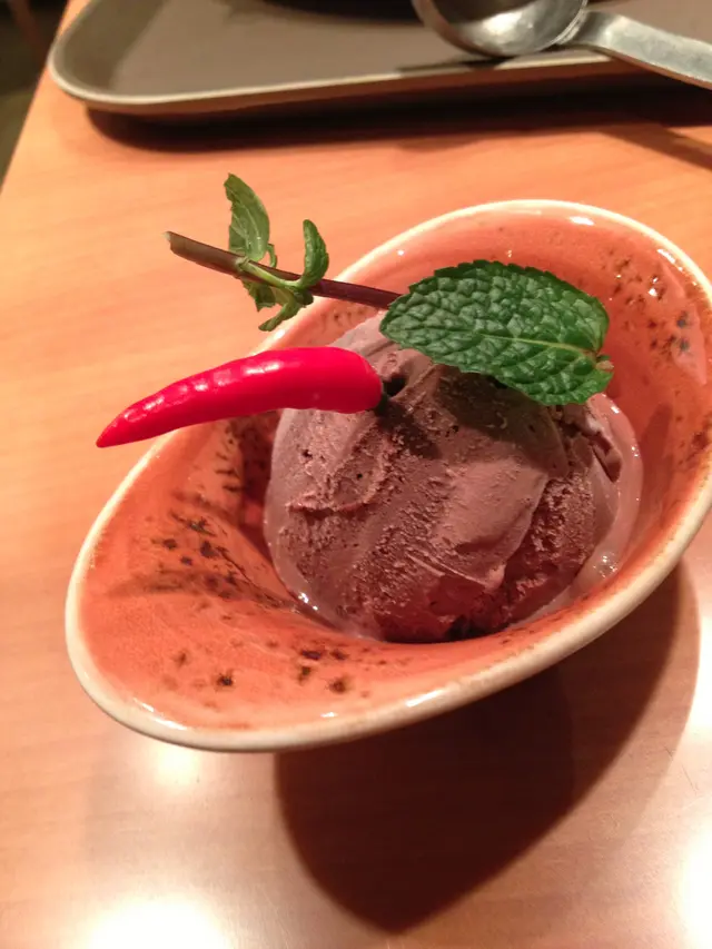 Drunken chilli chocolate ice cream