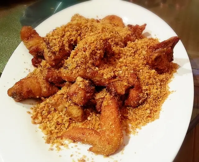 雞肉外脆內嫩, 配埋生熟蒜, ichiban!
