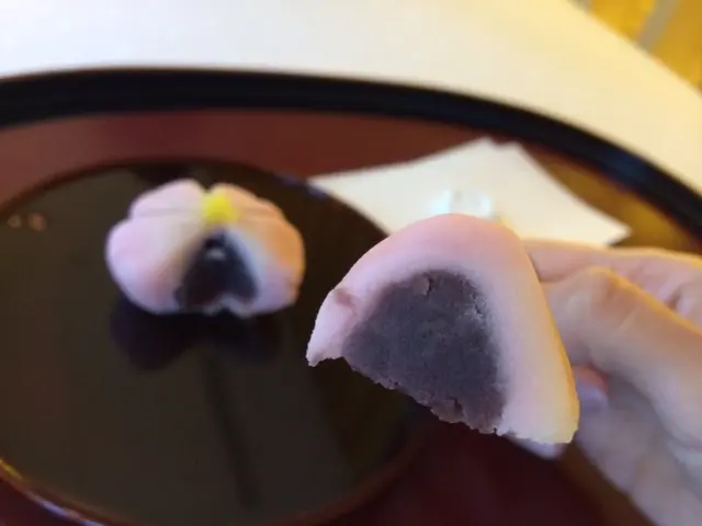 櫻花模樣的和菓子(豆沙餡)