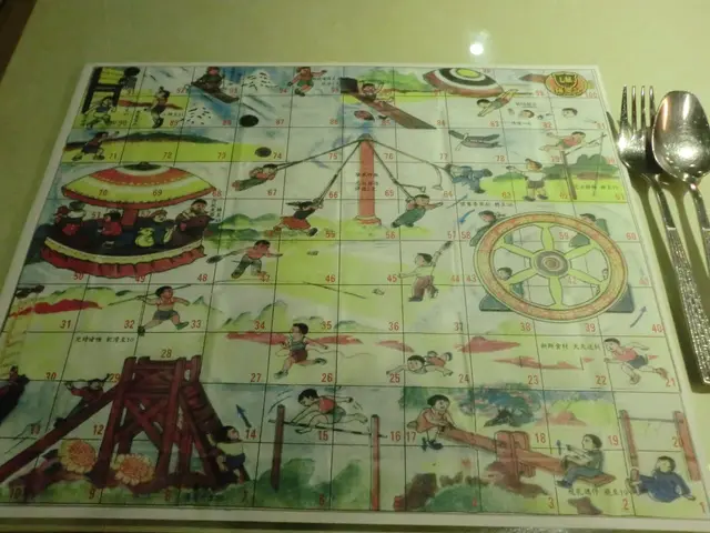 很驚喜店方所用的餐桌紙印成康樂棋的棋紙!