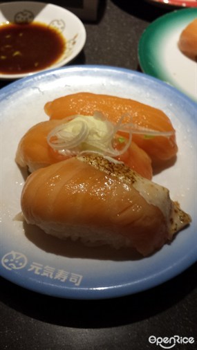 三文魚三味 - 旺角的元気寿司