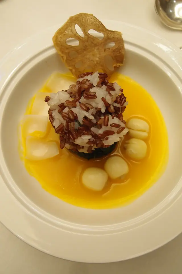 「瓊樓玉宇」-南瓜汁燴鴛鴦飯