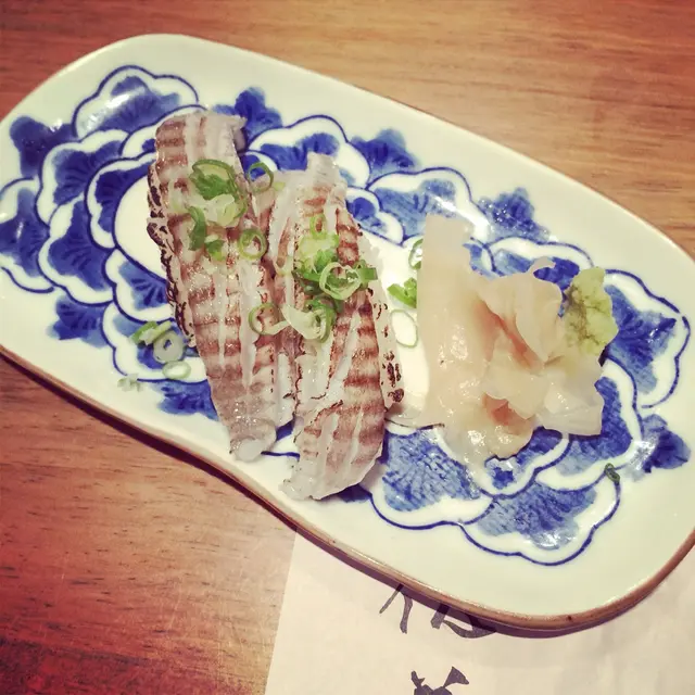 左口魚邊壽司$35