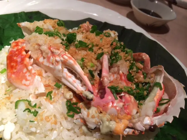 蛋白薑米蒜香蟹飯 ($138)