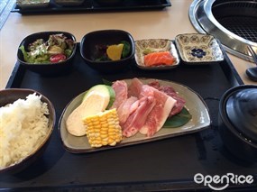 份量很少的$138定食 - 銅鑼灣的牛禪燒肉日本料理