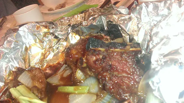 部份燒焦了