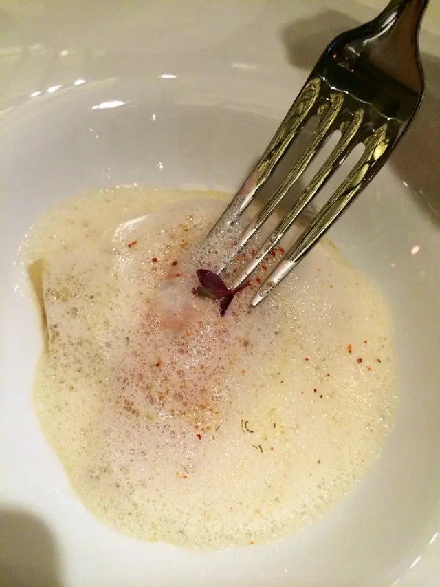 langoustine vanilla scented, sea urchin