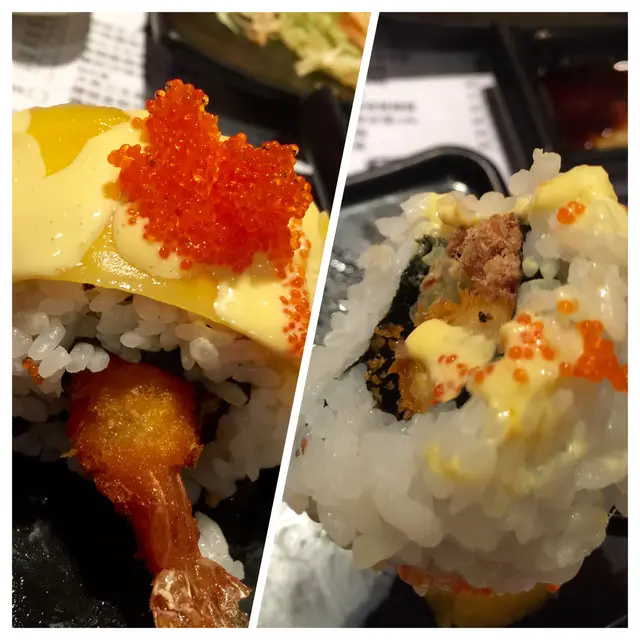 香芒炸蝦卷 ，炸蝦夠脆，芒果肉一半甜一半無咁甜。